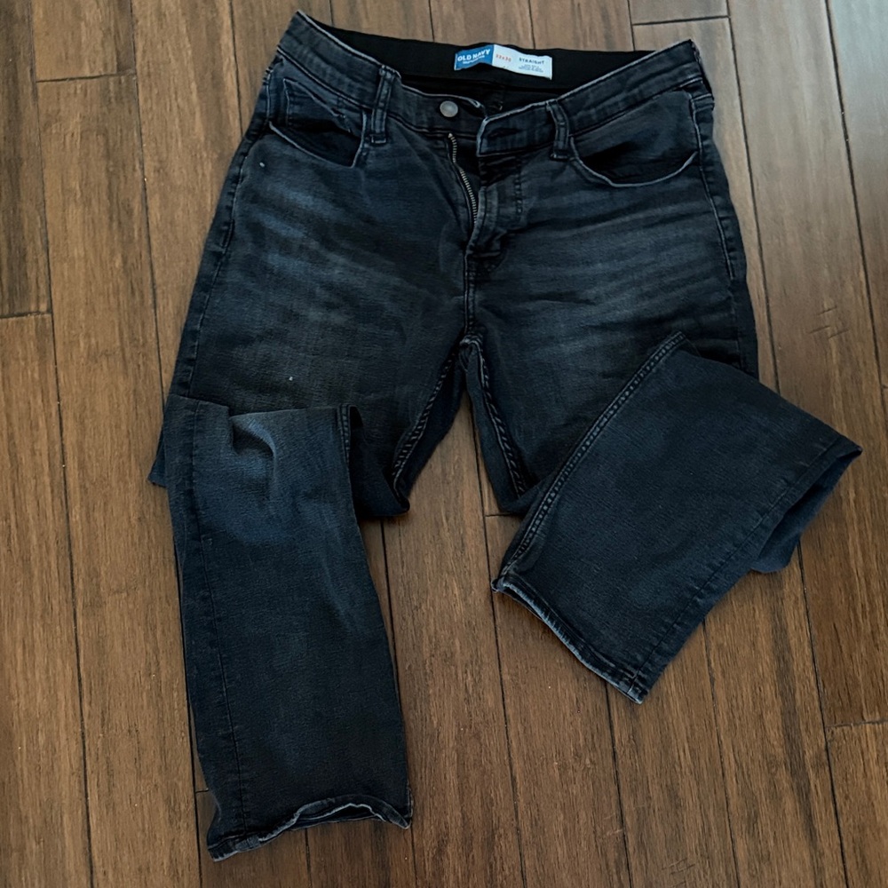 Old Navy Men's Black Straight Jeans